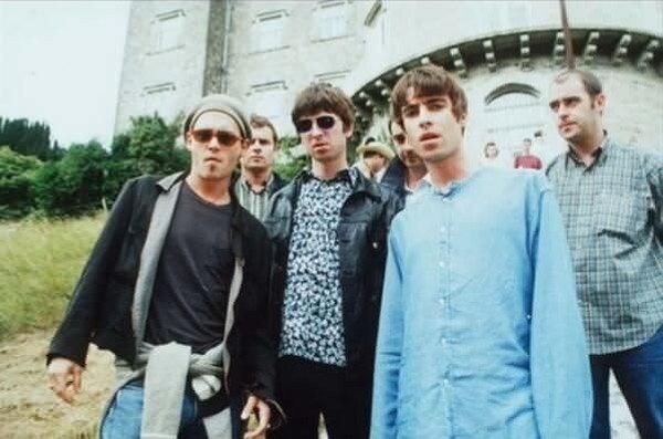 A young Johnny Depp with Oasis