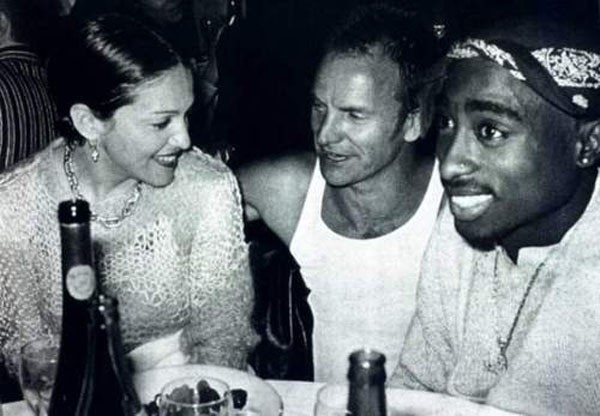 Madonna, Sting and Tupac hanging out.