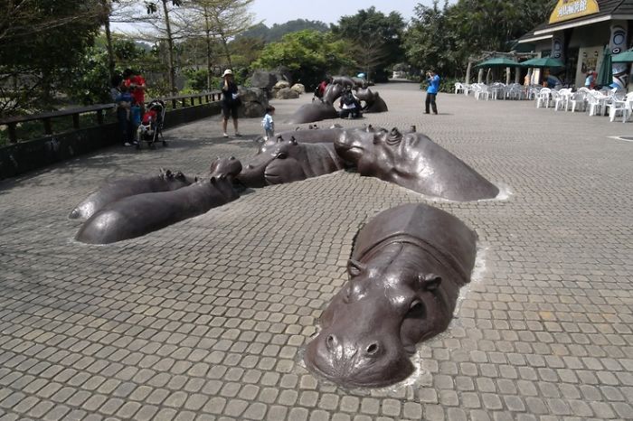 #5 Hippo Sculpture At Taipei Zoo