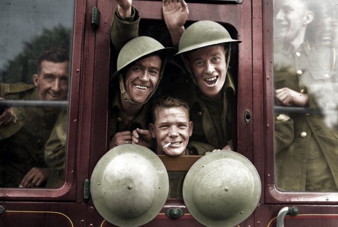 British Soldiers Returning from the front in 1939