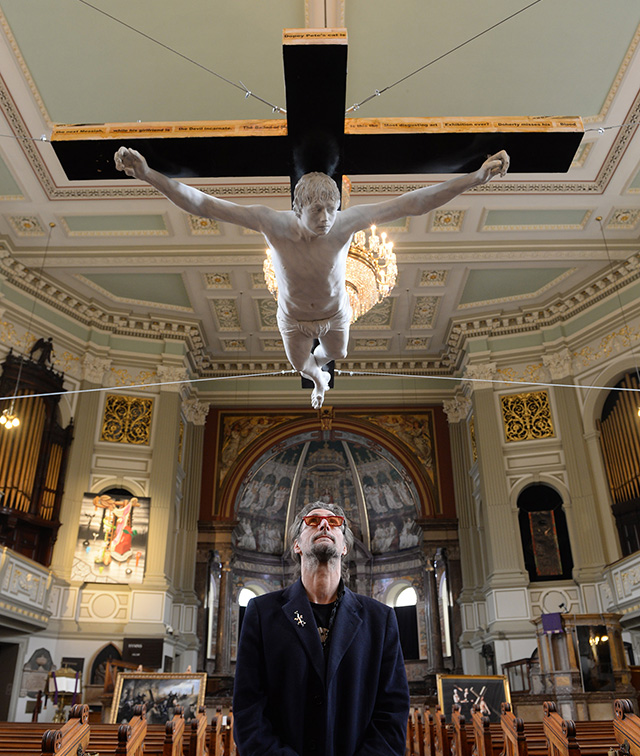Life-Sized Sculpture Of Pete Doherty Being Crucified Is Unveiled In A Church